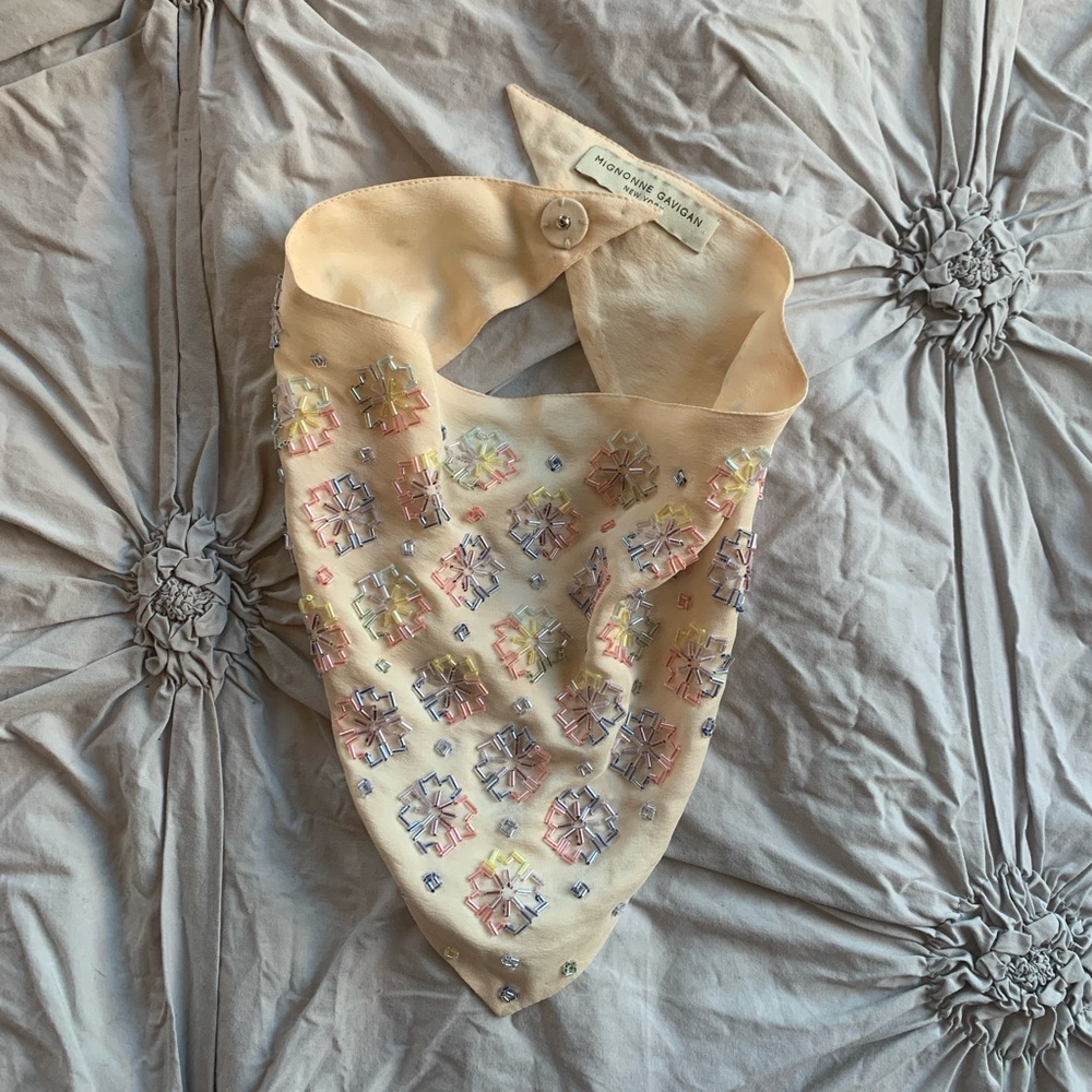 Mignonne Gavigan NY beaded neck scarf